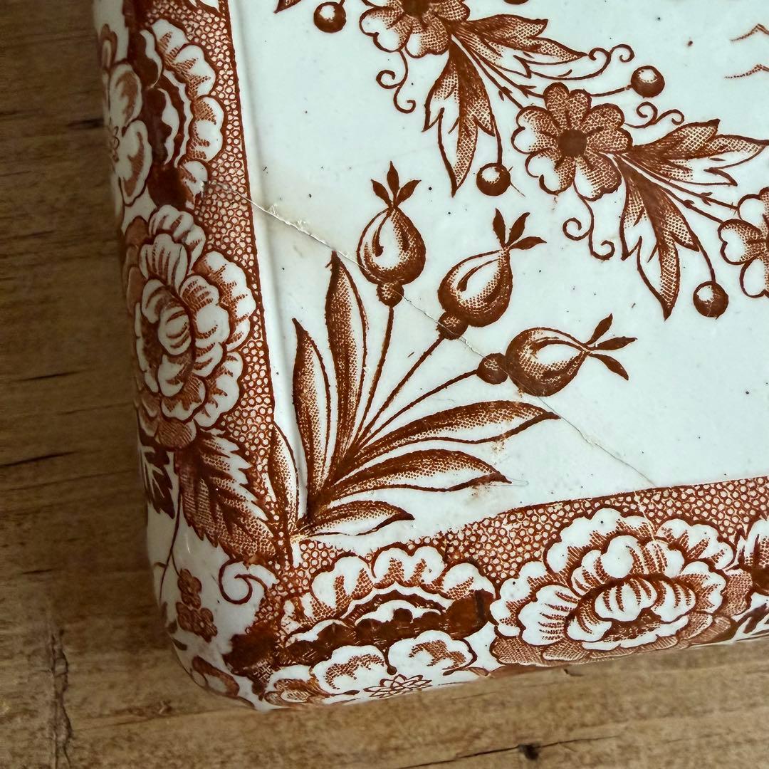 LONGWY フランスアンティーク ツバメ 鍋敷き 補修歴あり