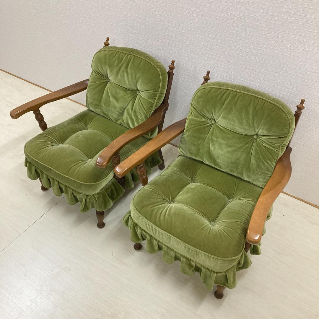 つる様用キツツキ　穂高　アームチェア　一人掛けソファ　シングル 2脚セット