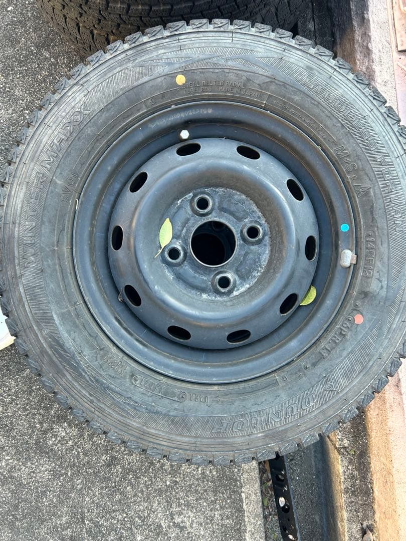 軽バン　軽自動車　12インチ スタッドレスタイヤ ホイールセット