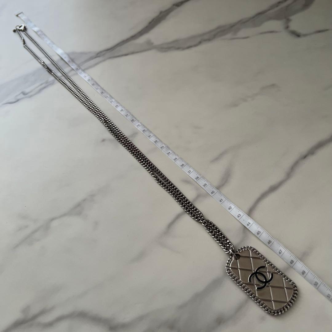 CHANEL ロングネックレス　シルバー　ヴィンテージ
