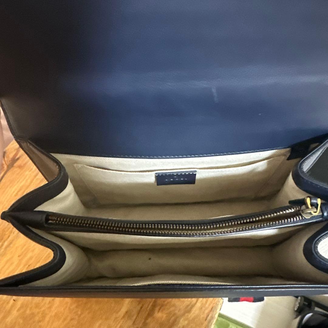 Gucci バンブーハンドル レザー ハンドバッグ