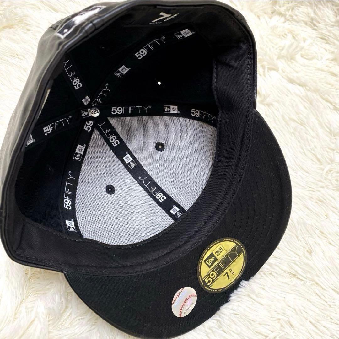 ✨未使用級✨NEW ERA ドジャース レザー LA立体3Dロゴ キャップ