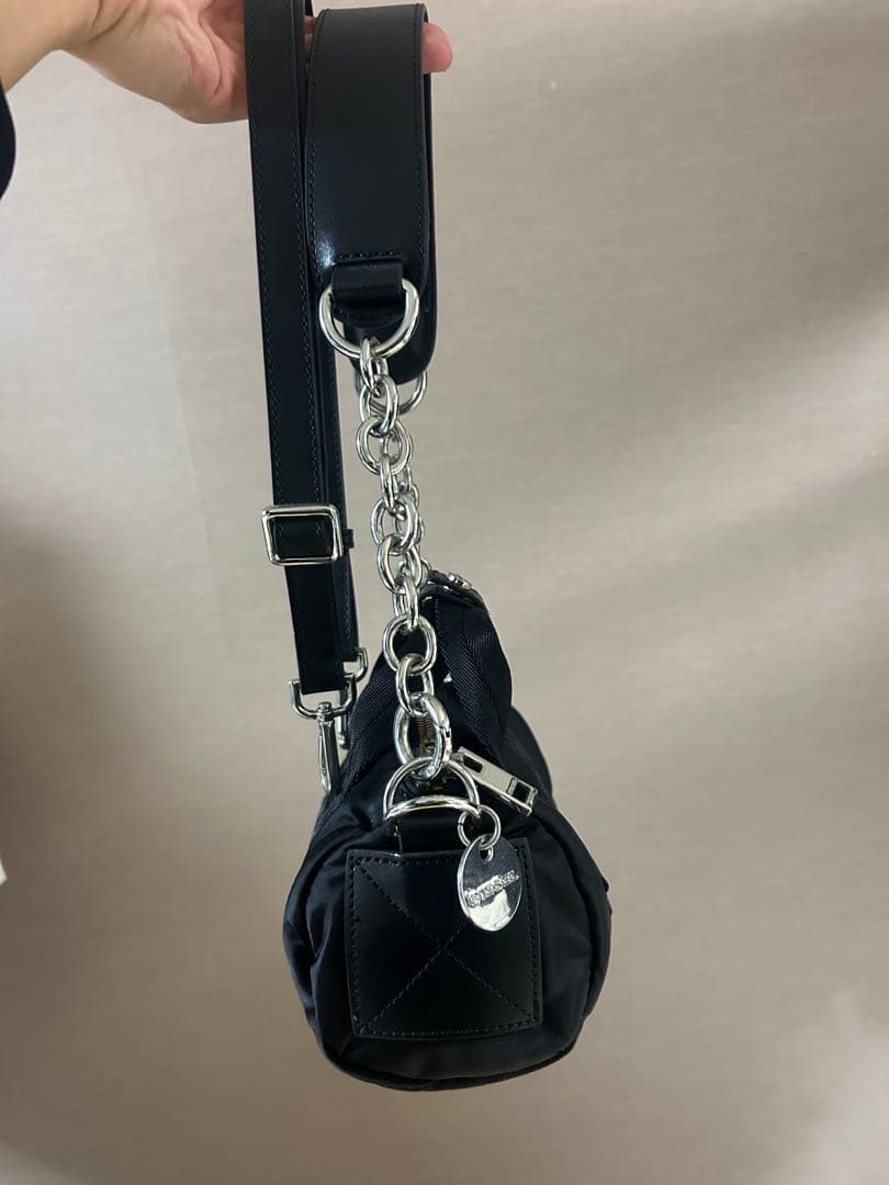 DIESEL ショルダーバッグ ブラック チェーンストラップ