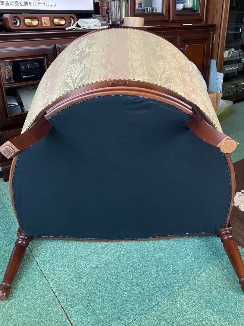 お値下げ　アンティーク　肘掛け　椅子1人掛け　英国風　家具の老舗マルニ　木工製