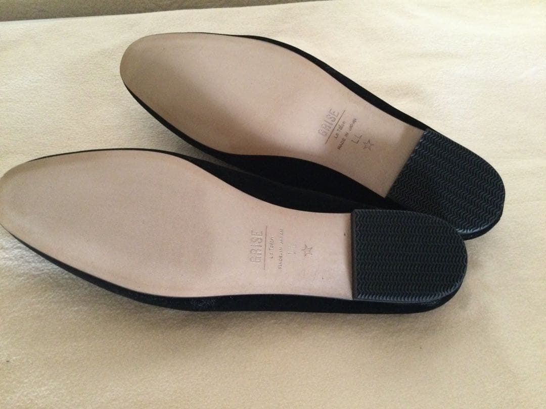 GRISE ラウンド　ストラップ　ミュール 黒　25cm