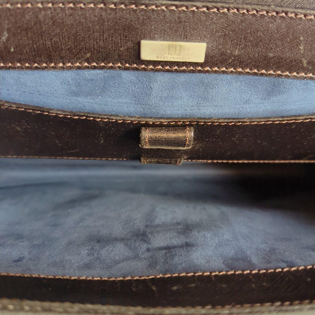 dunhill ダークブラウン レザー ビジネスブリーフケース