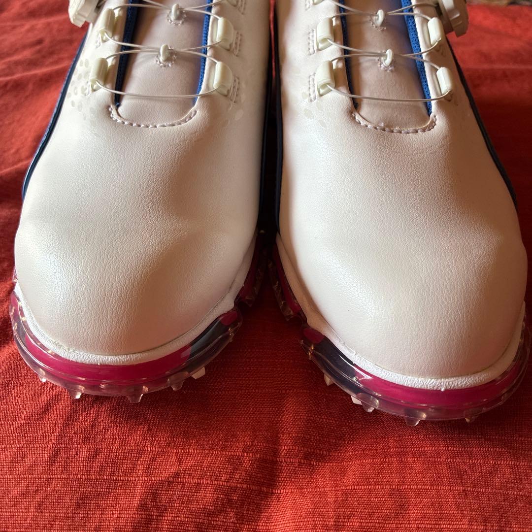 PUMA レディースゴルフシューズ　白に青のライン　24cm 新品未使用品