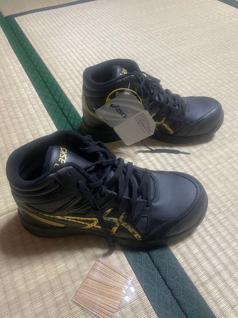 正*義様 ASICS 安全靴 FCP-105 26.5cm ブラック/ゴールド