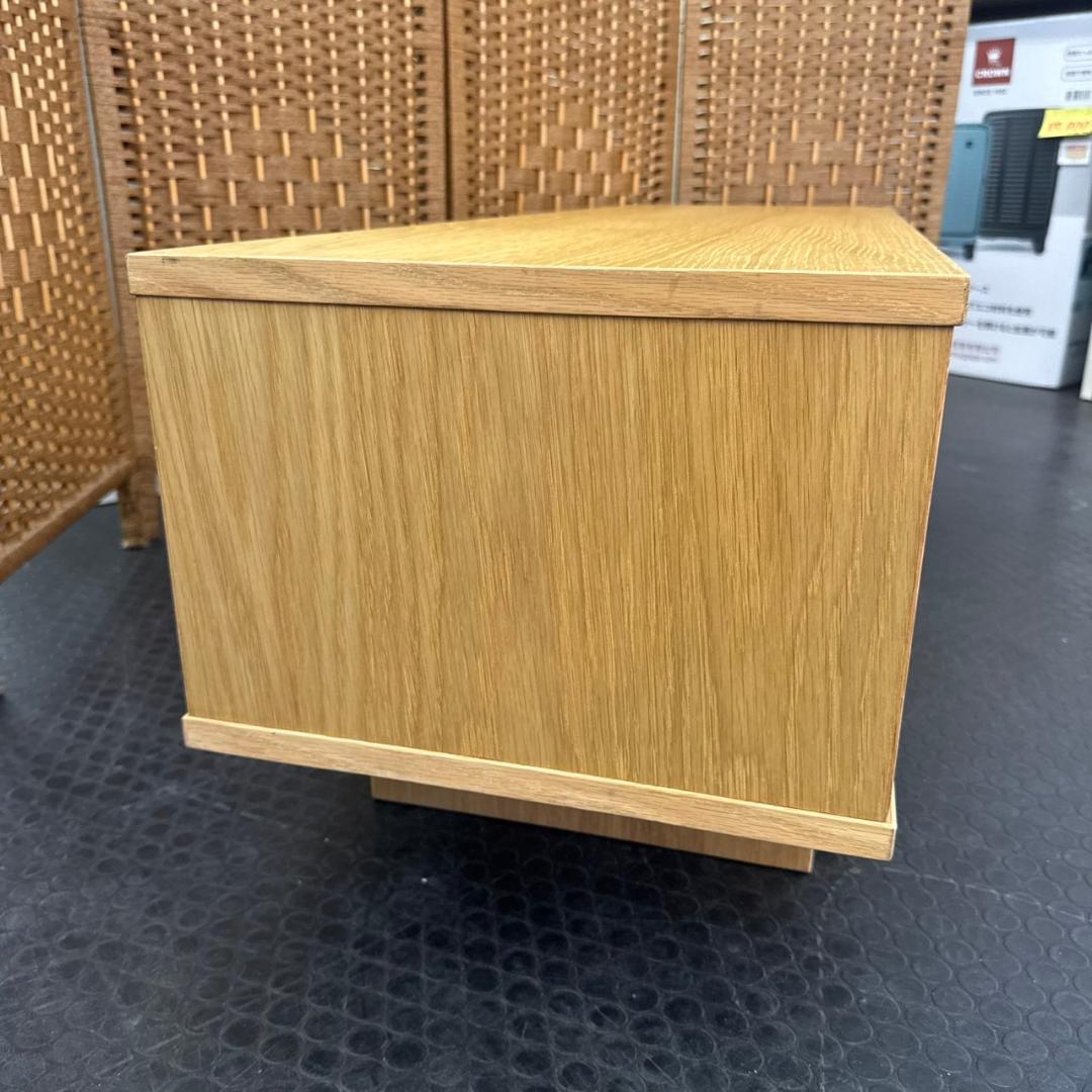 ☆☆無印良品　オーク材AVラック薄型（引戸）・幅110㎝　MUJI