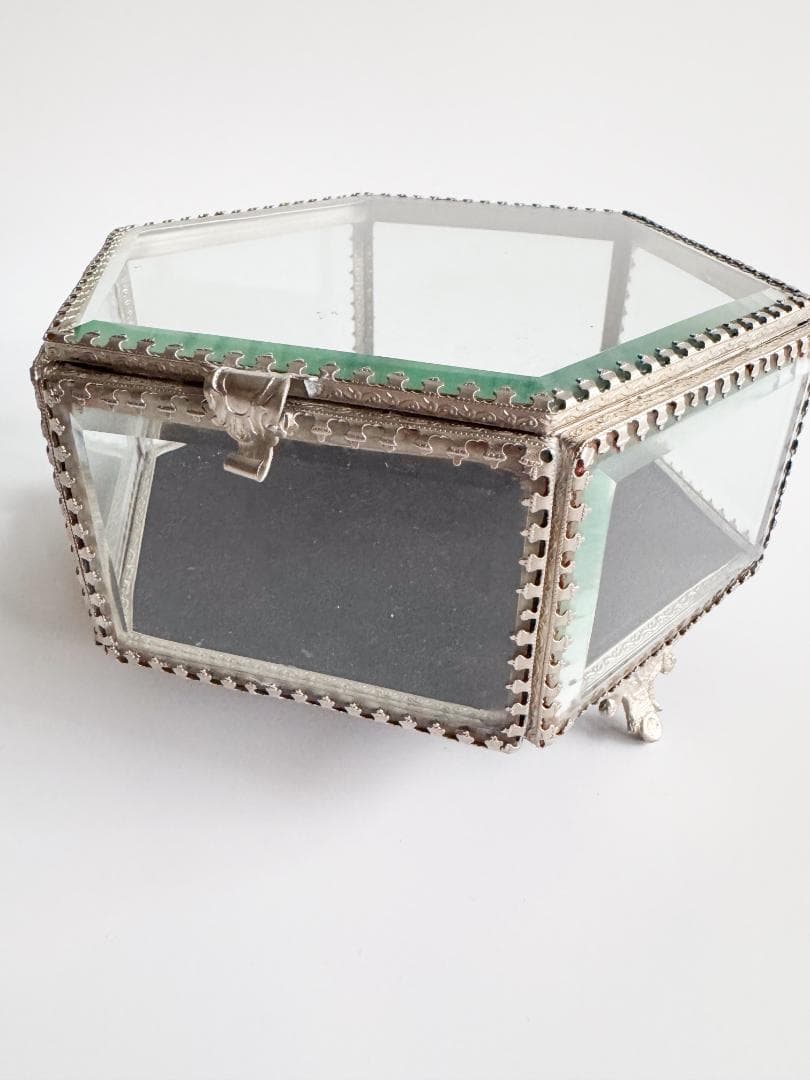 フランスアンティーク ジュエリーボックス 六角形