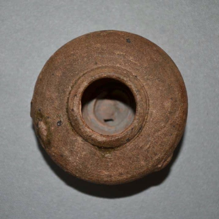 元代　出土品（広東）『丸形水盂』　古陶磁器　硯滴　水中丞　水丞　文房具　古美術