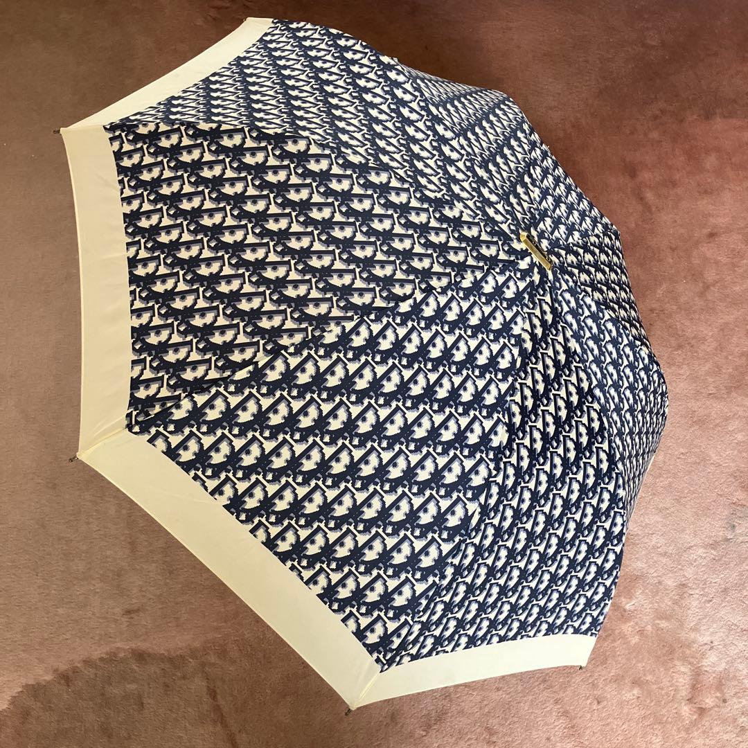 ディオール 折りたたみ傘 トロッター オブリーク コンパクト ネイビー