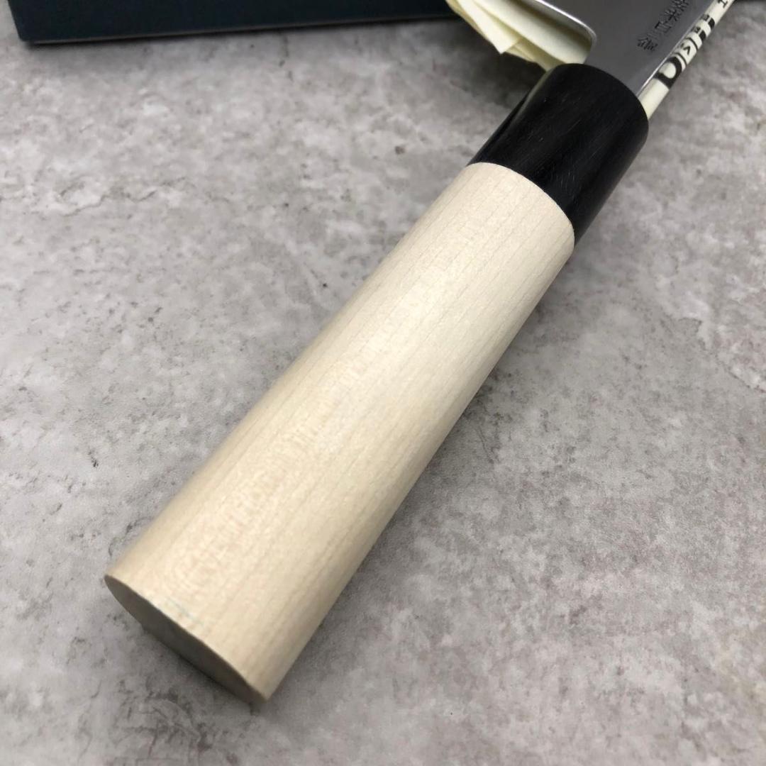 未使用 堺源吉 堺一文字吉國 出刃包丁 150㎜ 安来鋼 白二鋼 水牛柄 日本製