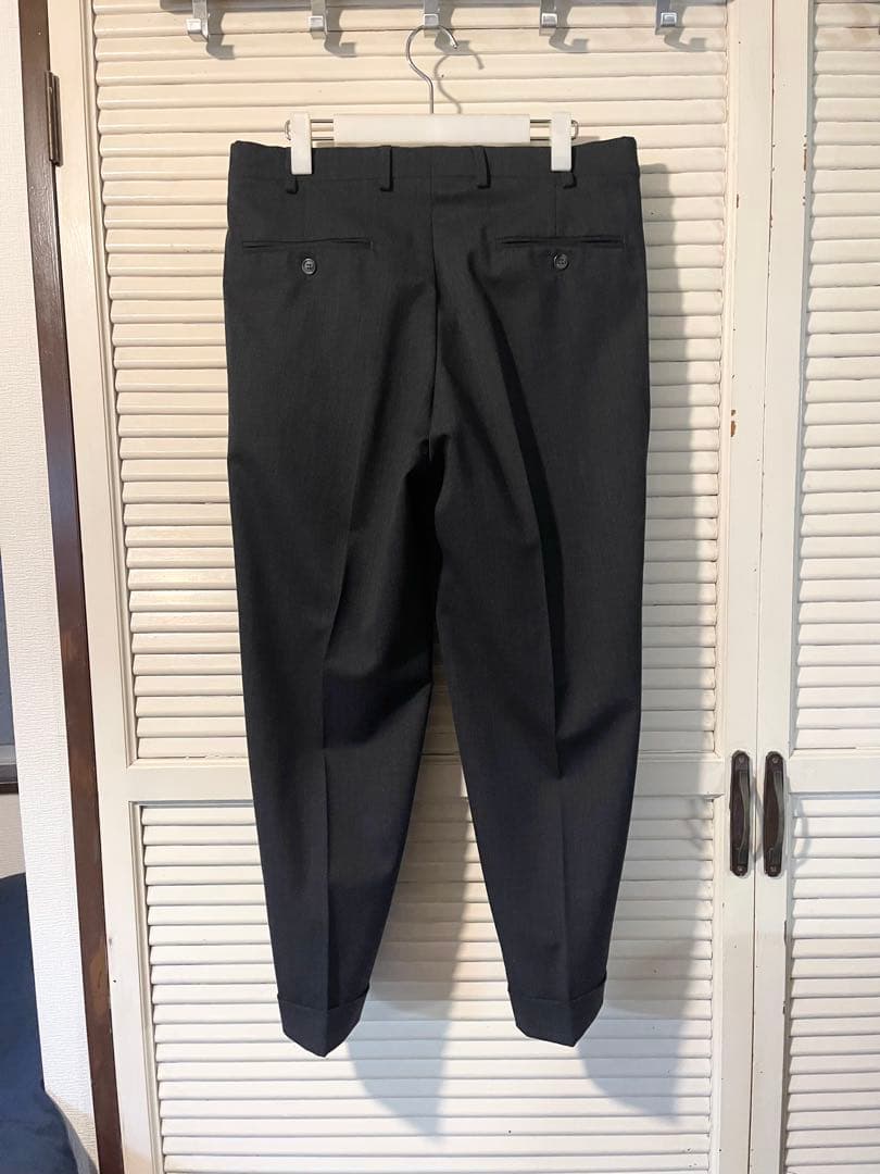 フランス製BERNARD ZINS ベルナール ザンス　ウールスラックス　グレー