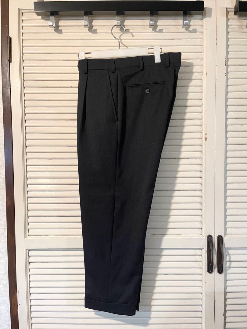 フランス製BERNARD ZINS ベルナール ザンス　ウールスラックス　グレー