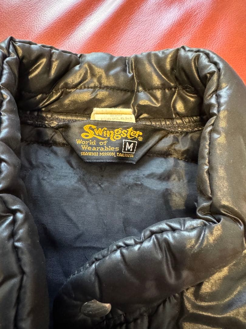 Swingstarレーシングジャケット REDLINE ロゴ入り黒/赤