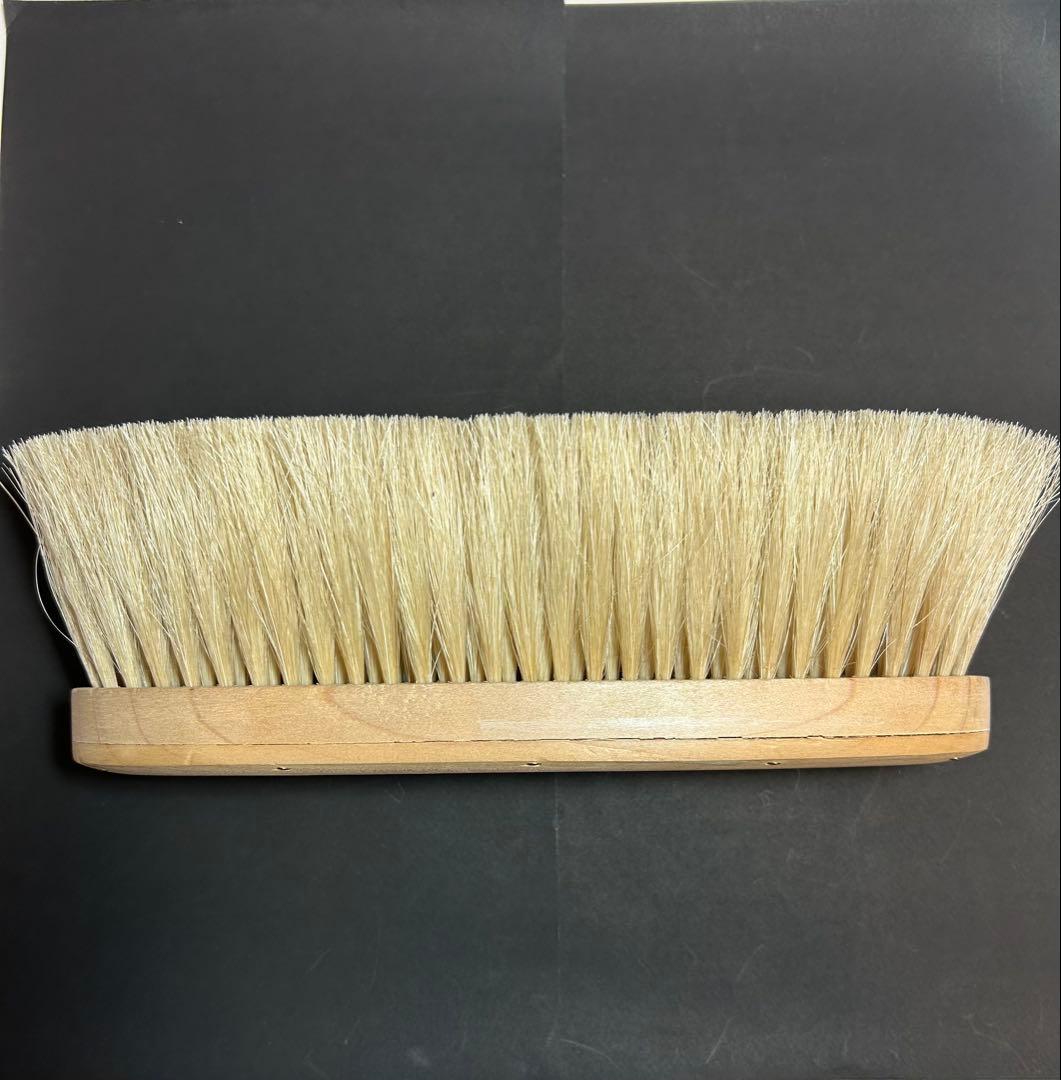 美品　ブラシの平野　洋服ブラシ　手植え水雷型　馬毛100%