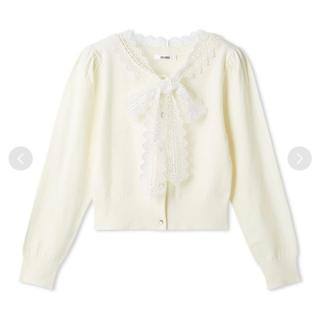 snidel レースボウタイカーディガン ウサギオンライン限定