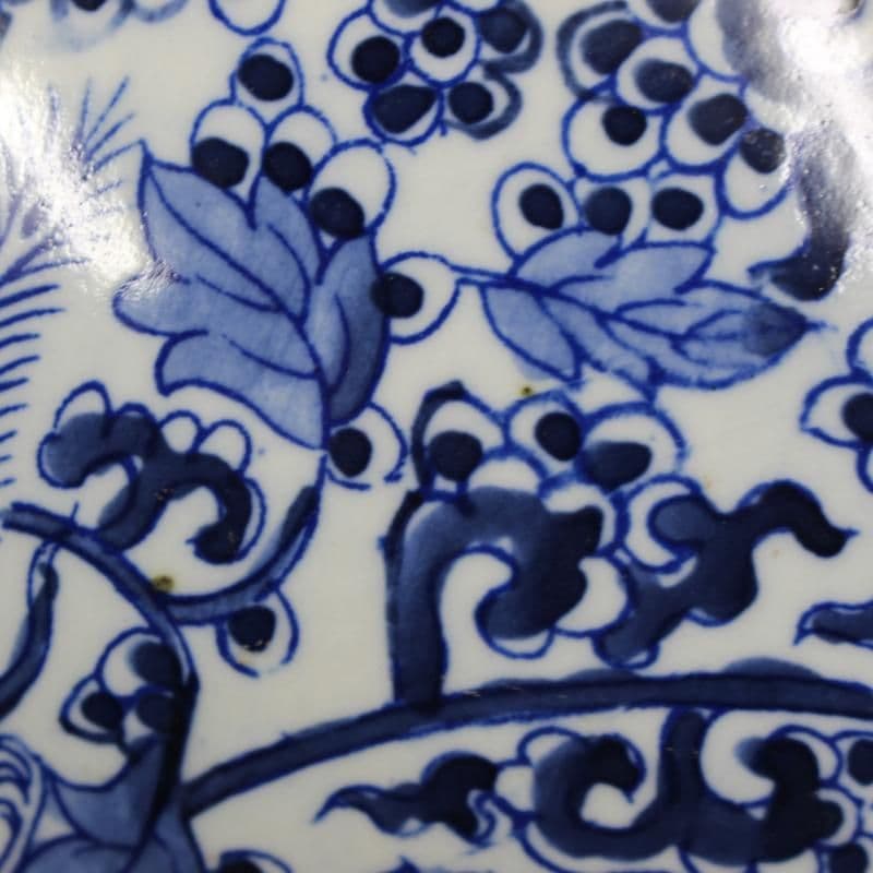 清康煕青花を着て鳳紋将軍缶 景徳鎮 陶磁器 装飾品 現代工芸品 美術品 置物