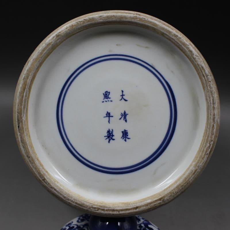 清康煕青花を着て鳳紋将軍缶 景徳鎮 陶磁器 装飾品 現代工芸品 美術品 置物