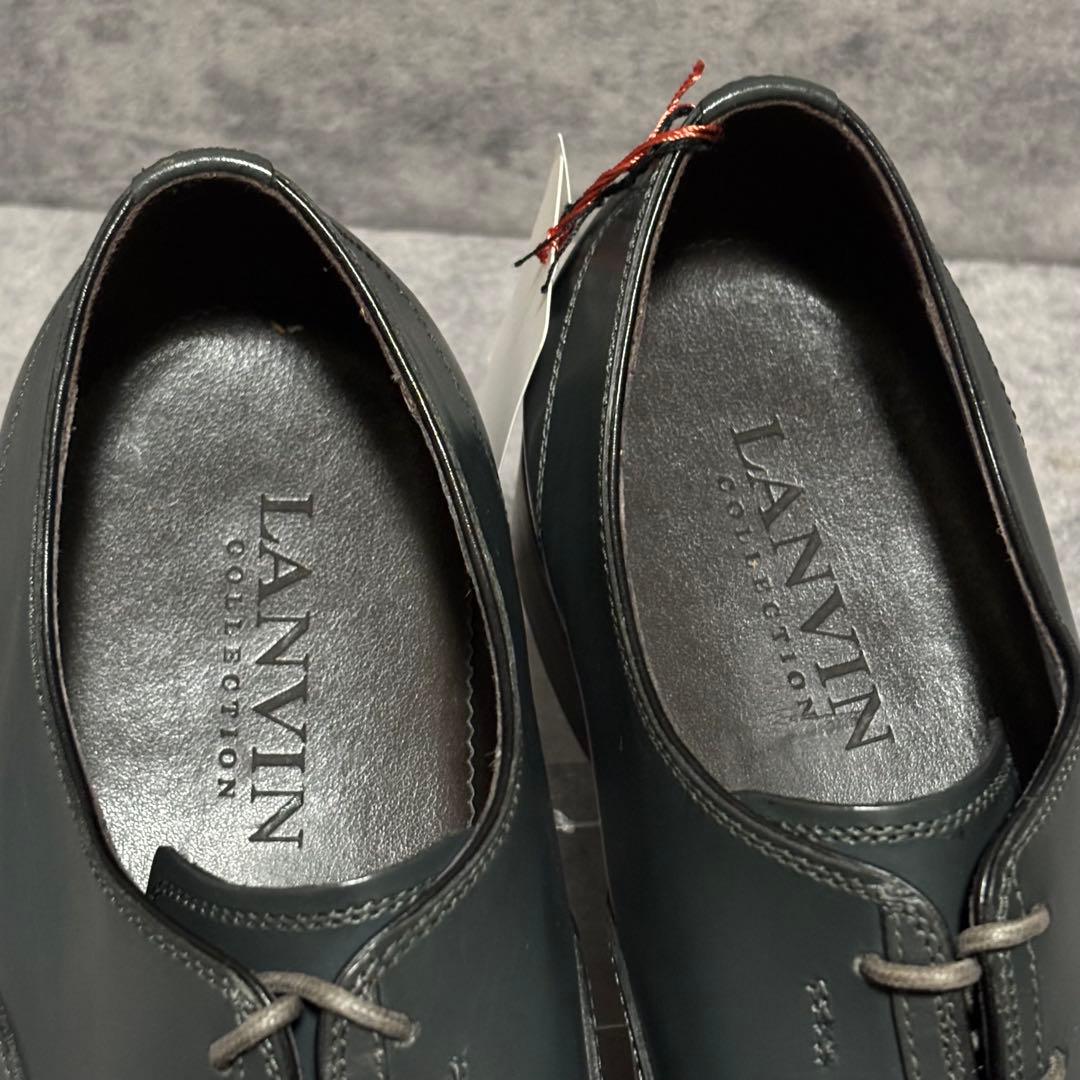 新品未使用　ランバンコレクション　ドレスシューズ　ダークグレー　本革　2231