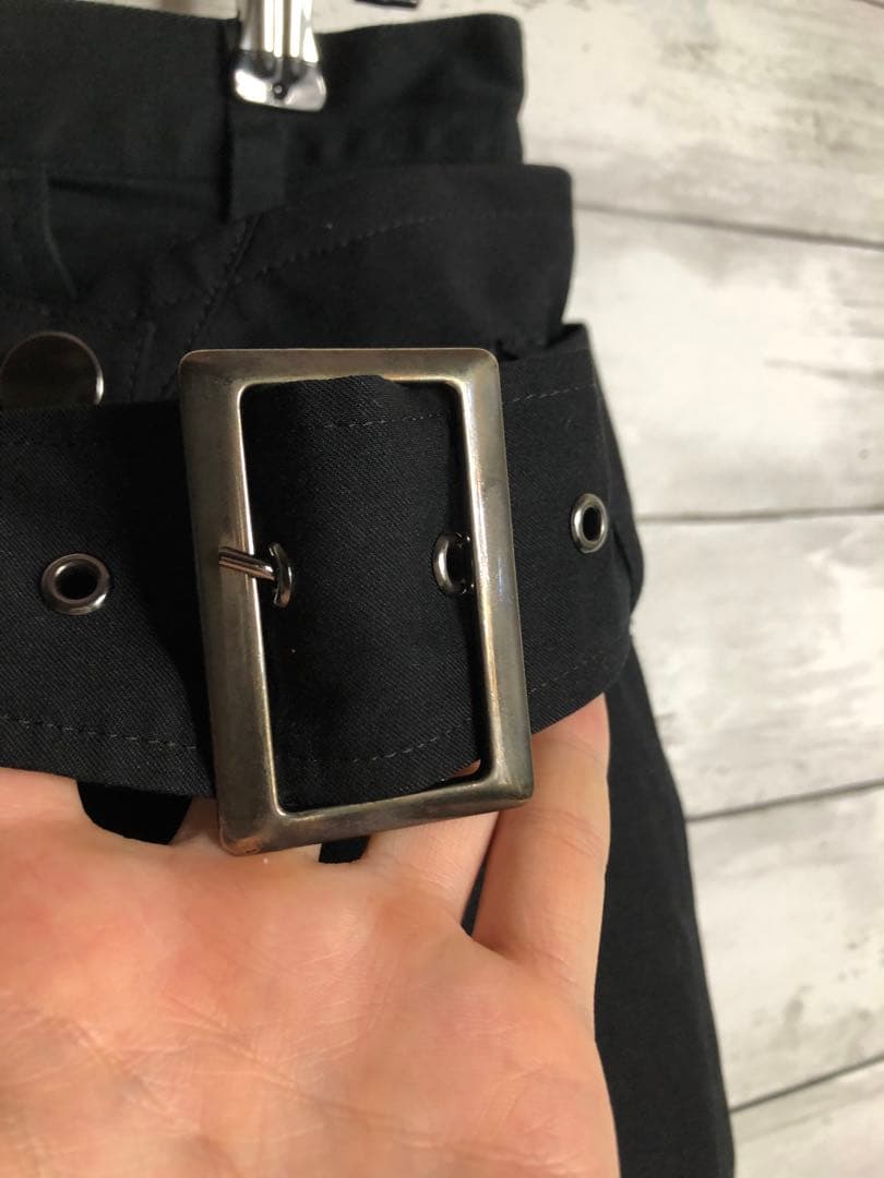 BLACKPEACENOW アシンメトリースカート ベルト レイヤード 黒