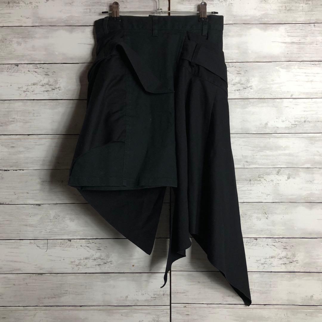 BLACKPEACENOW アシンメトリースカート ベルト レイヤード 黒