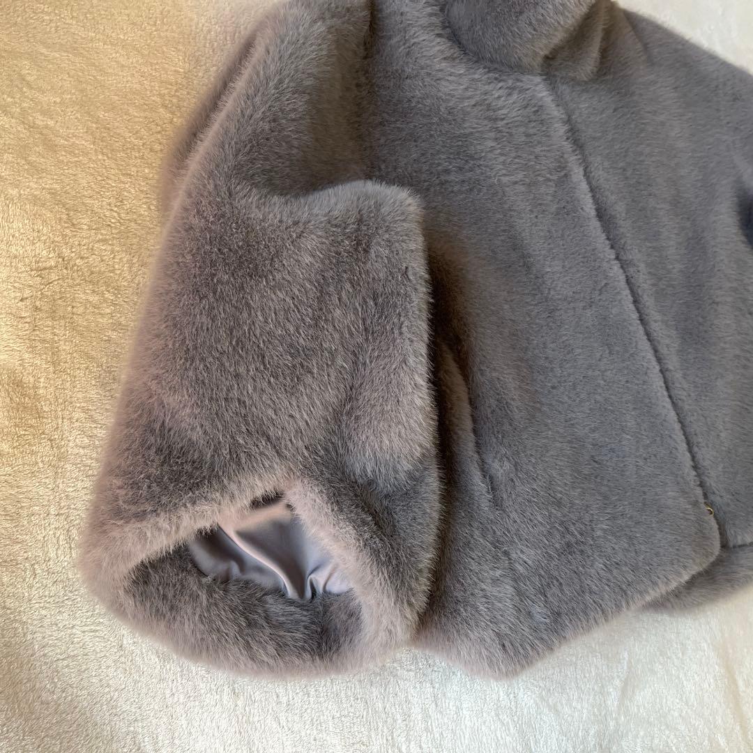 SUGARROSEミンクライクレッキス風ファー袖カットデザインジャケット