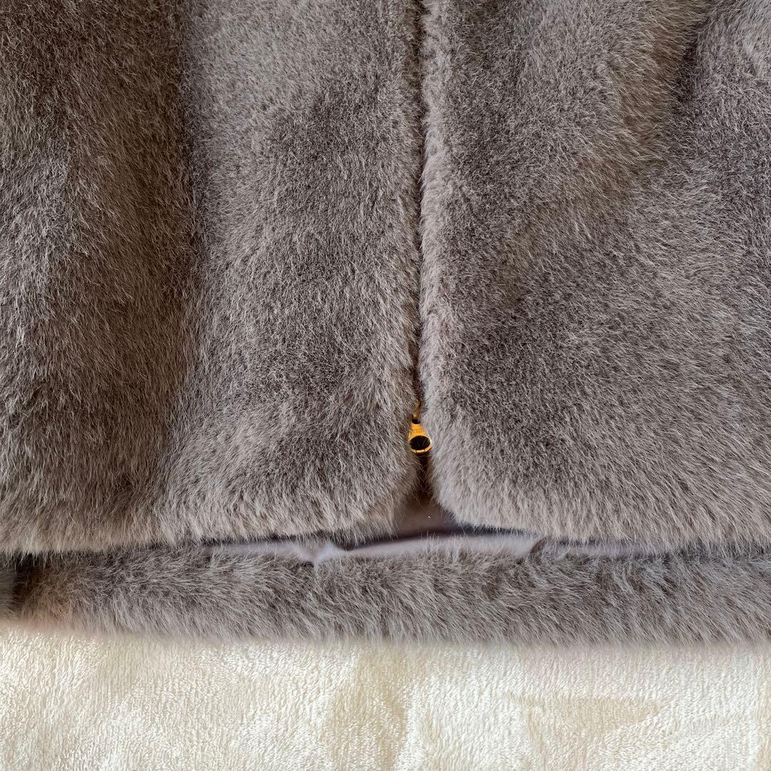 SUGARROSEミンクライクレッキス風ファー袖カットデザインジャケット