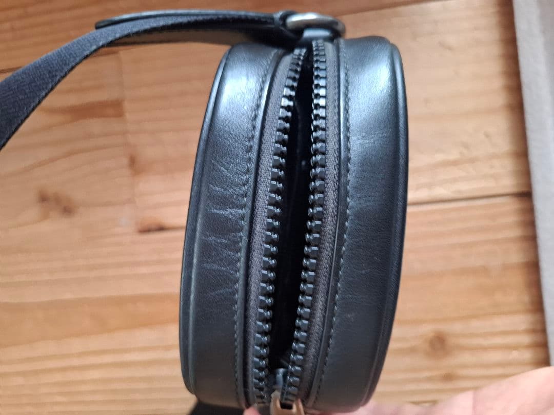 COACHテレインクロス ボディバッグ F72963 レザー 黒ショルダーバッグ