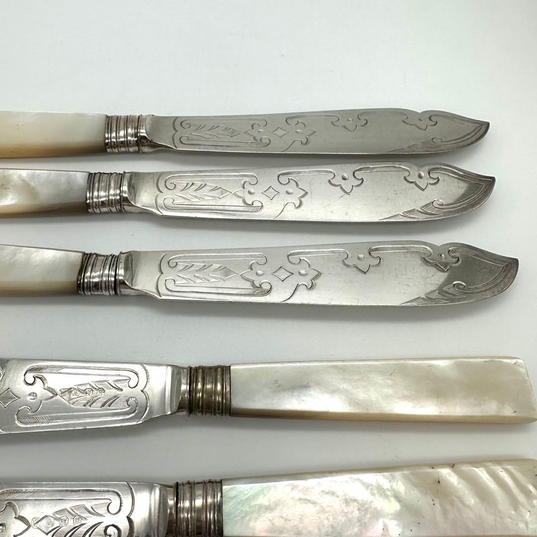 白蝶貝/マザーオブパール Sheffield Plateナイフフォーク12本