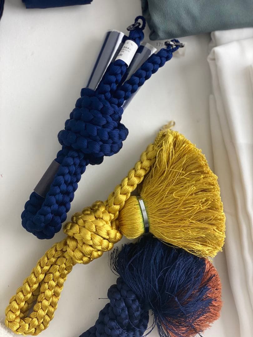 【在庫一掃セール】男性着物　紋付袴用　小物セット　長襦袢　羽織紐　扇子　角帯