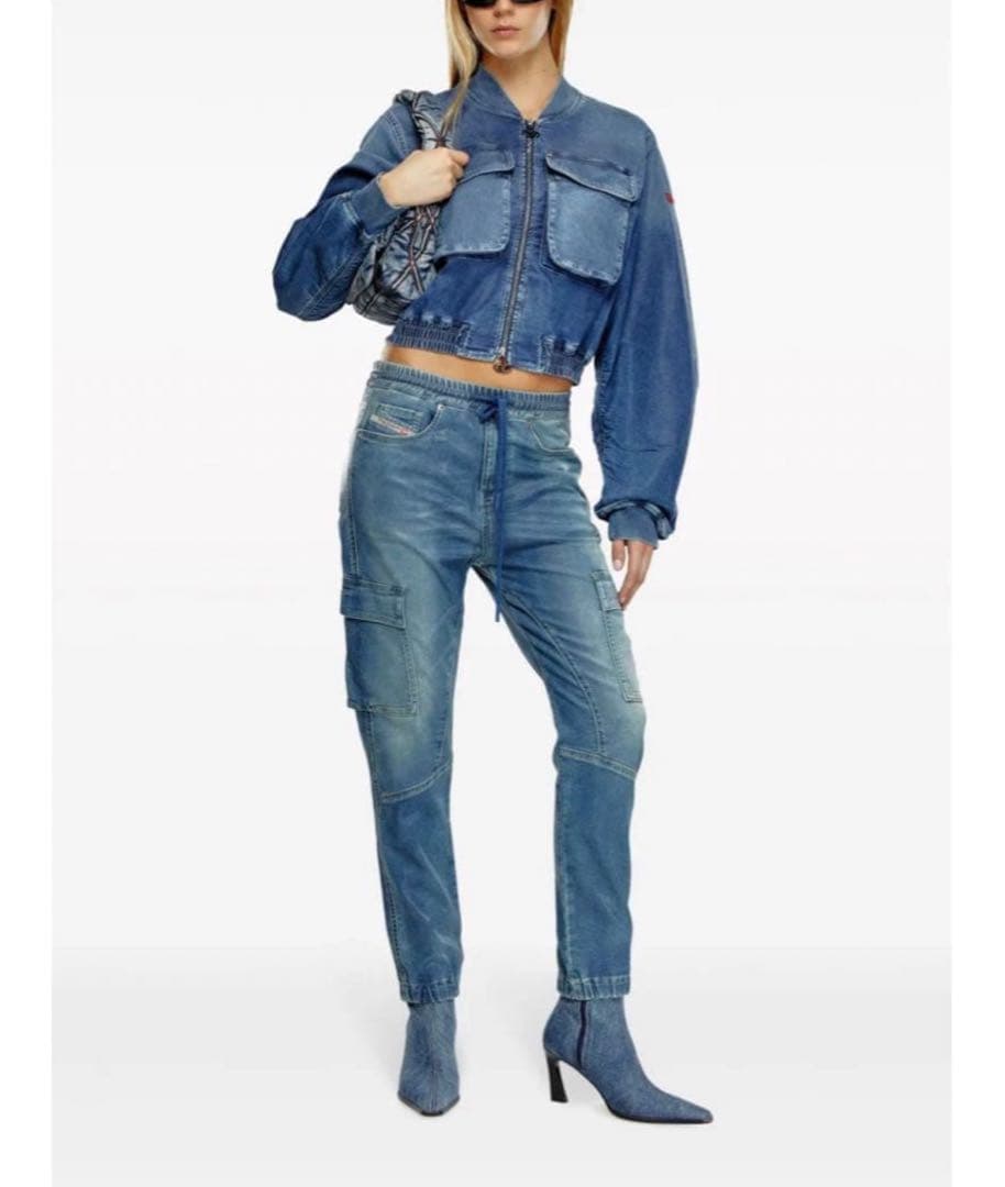 破格❗️ルセラフィム　ユンジン着用DIESEL 短丈デニムボンバージャケット　M