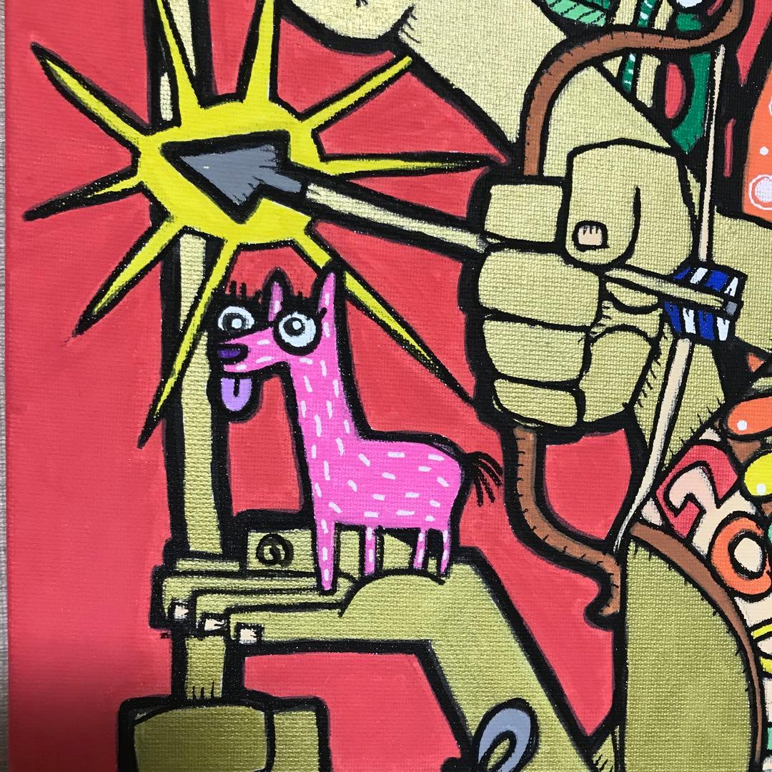 k*o様 絵画　アート　インテリア　仏　現代　開運　縁起　カラフル　赤　金　かわ