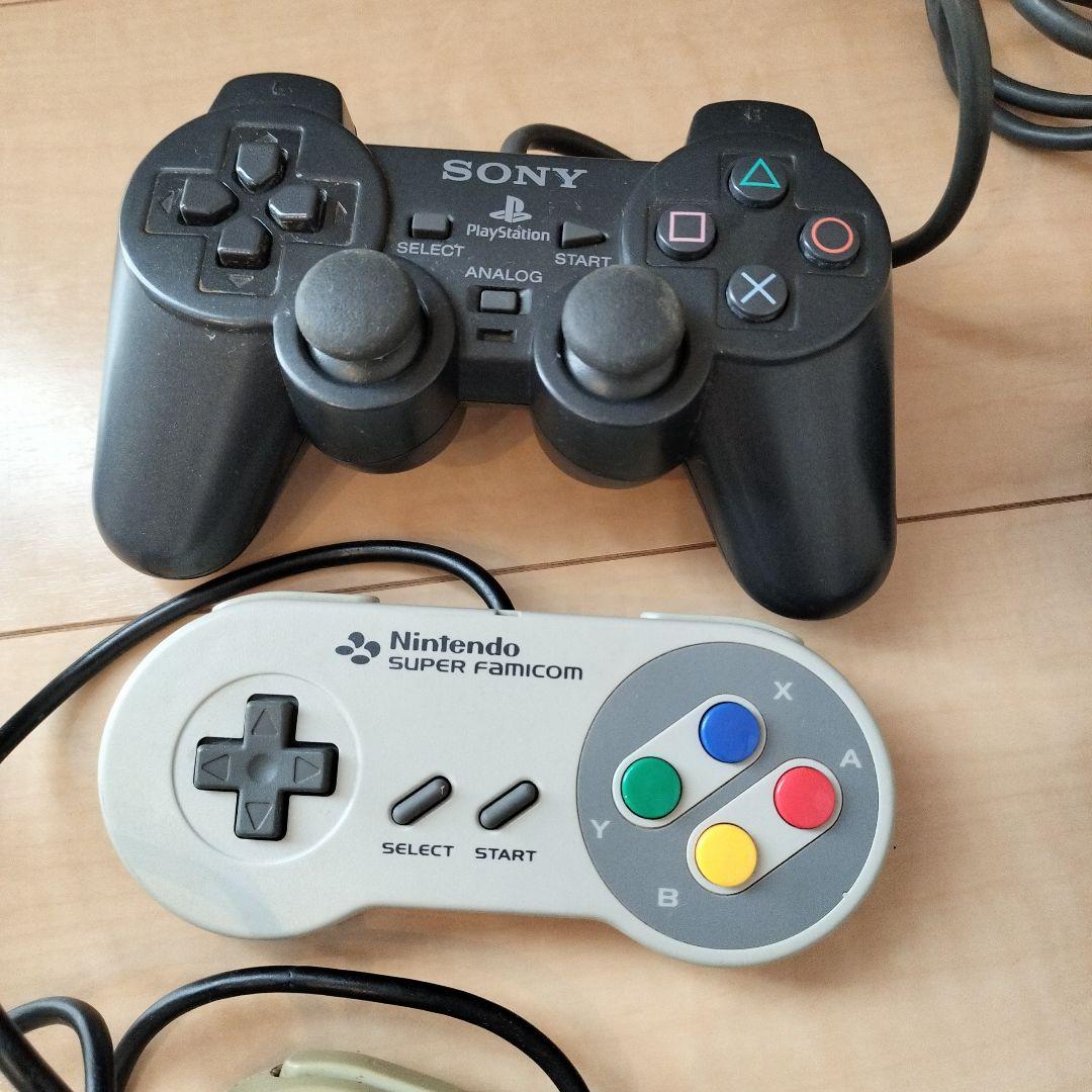 【ジャンク扱】SFC PS コントローラー ACアダプター等8点セット