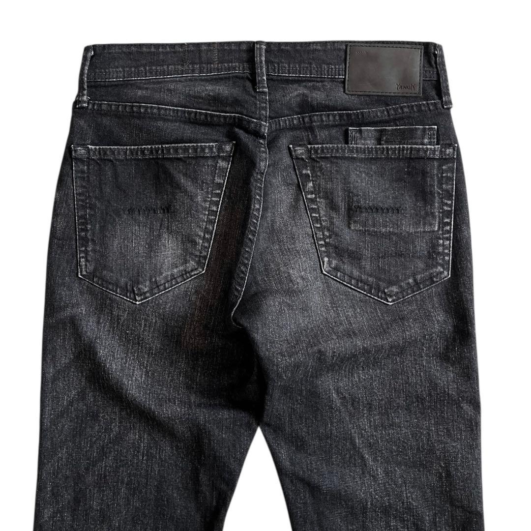 YANUK VINCENT Ⅱ スリムテーパード デニム ブラック 28 藤原裕