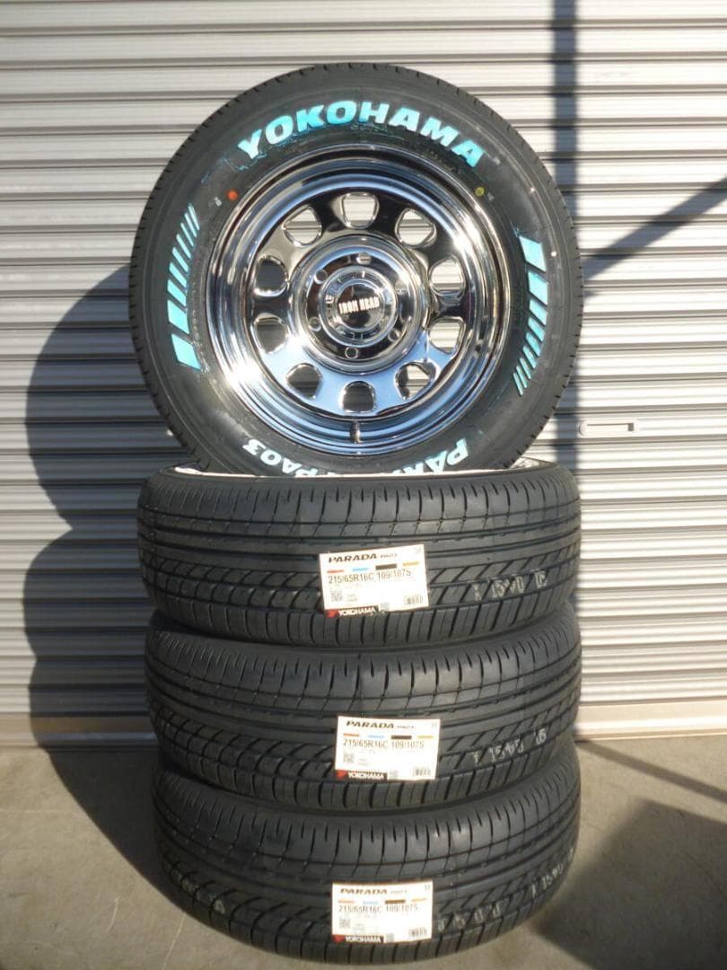 新品　ヨコハマ　パラダPA03　215/65R16　ホワイトレター　ハイエース