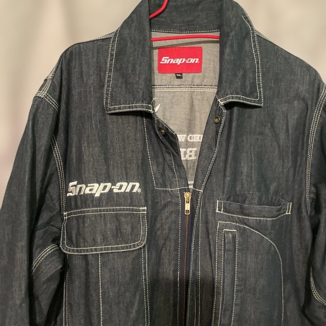 希少　Snap-on ダークデニム オーバーオール　3L 美品