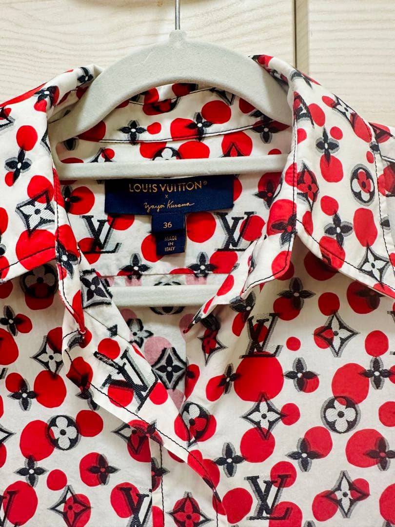 Louis Vuitton yk 赤い長袖シャツ 36