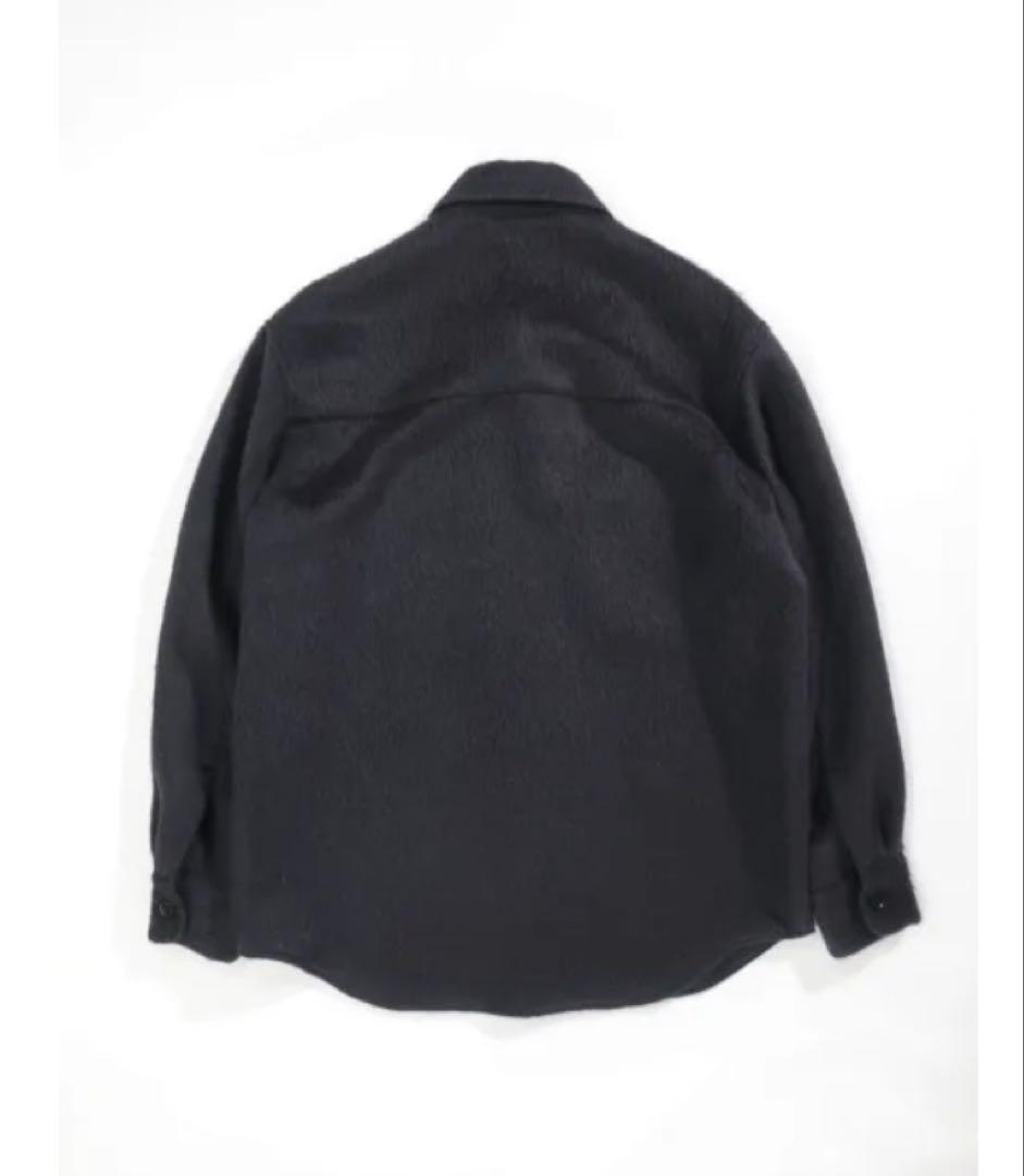 Scye アルパカシャギー シャツジャケット ダークネイビー サイズ40