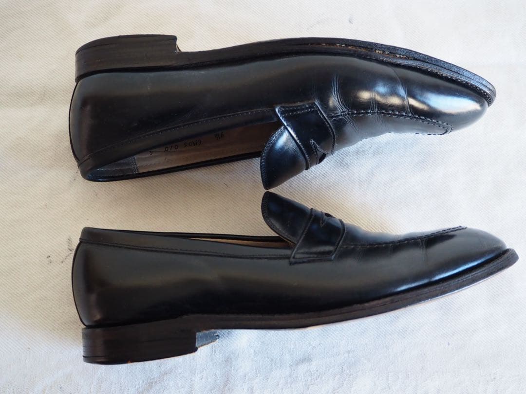 靴 Alden 3557 Black Full Strap Slip-On