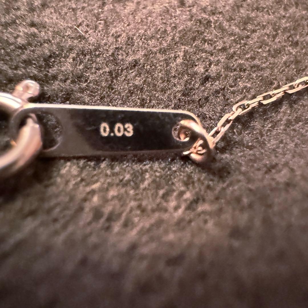 K10 ダイヤモンド ネックレス 0.03ct