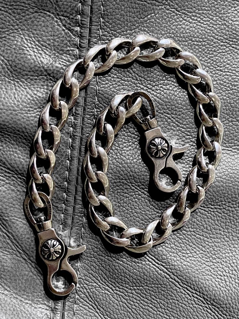 【一点物】　シルバー　アンティーク　ウォレットチェーン　　50cmm-