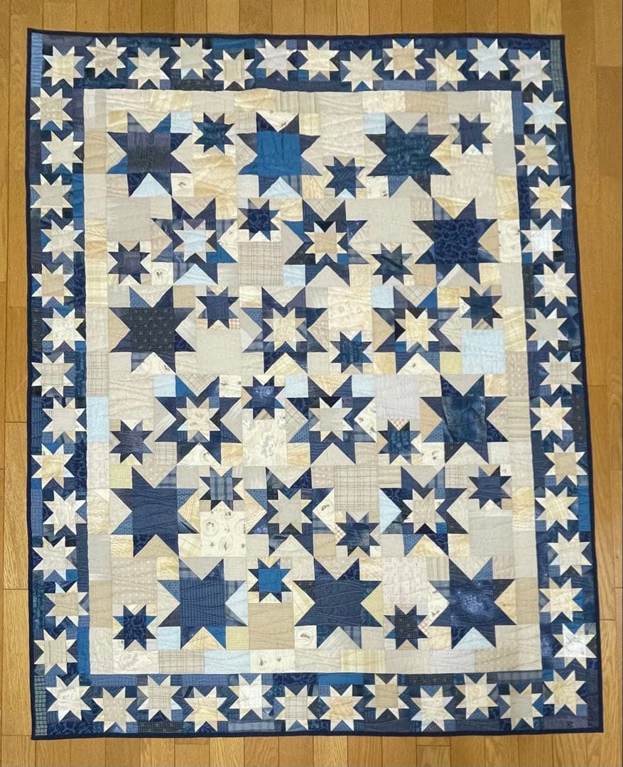 パッチワークキルト　タペストリー　スター