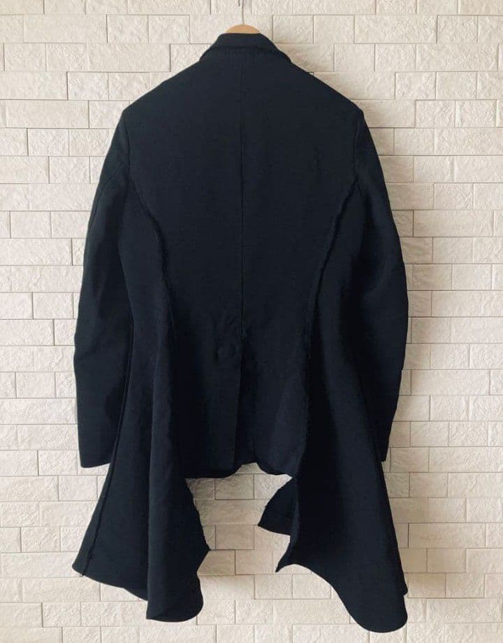 【新品】22SS コムデギャルソンオムプリュス　ポリ縮絨　サイドロングジャケット