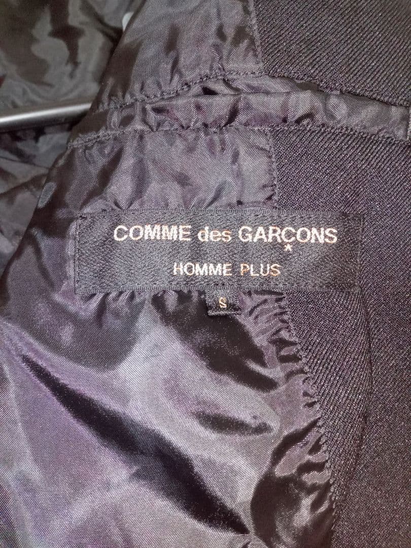 【新品】22SS コムデギャルソンオムプリュス　ポリ縮絨　サイドロングジャケット