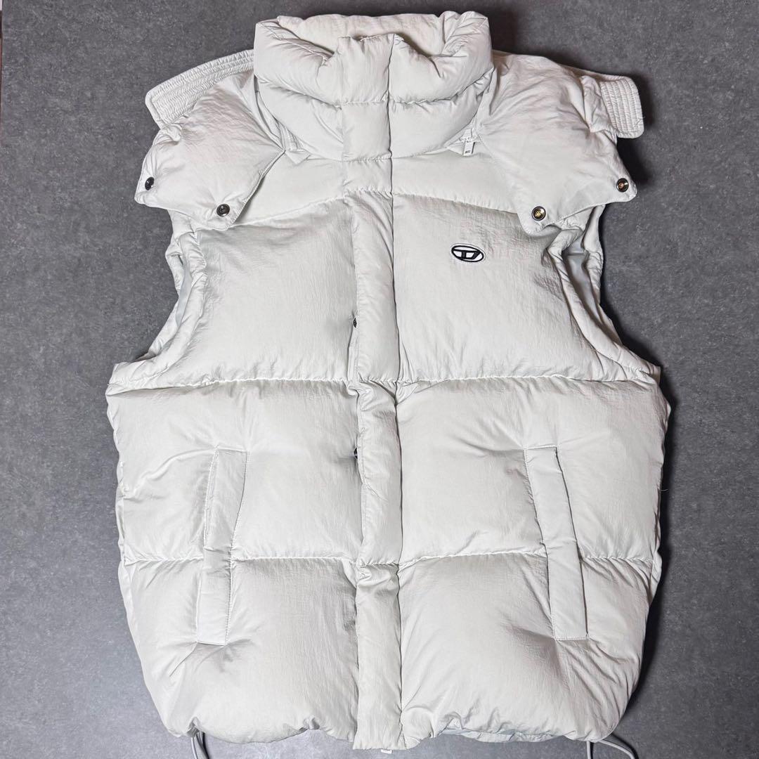 【美品】DIESEL ダウンベスト ホワイト L 白 46