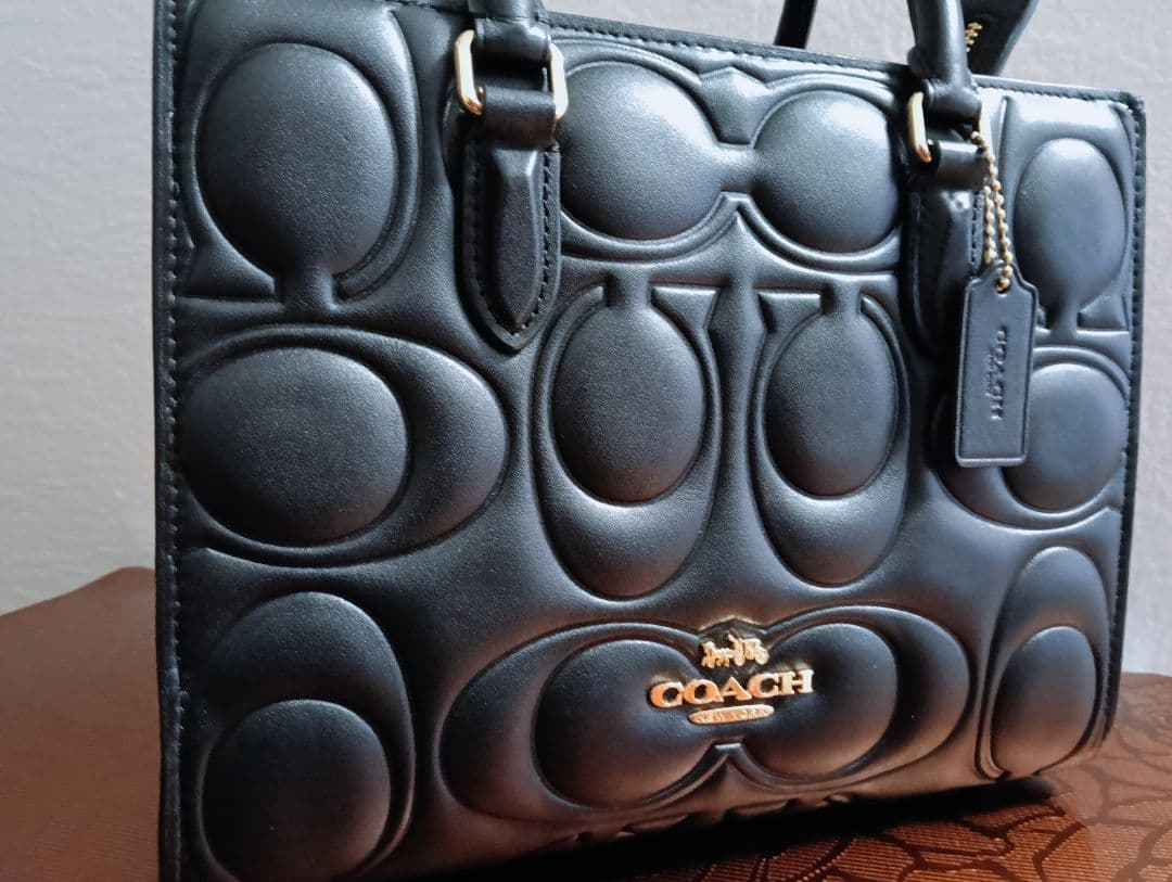COACH マギー スモール トート バッグ・シグネチャー cy670（レザー