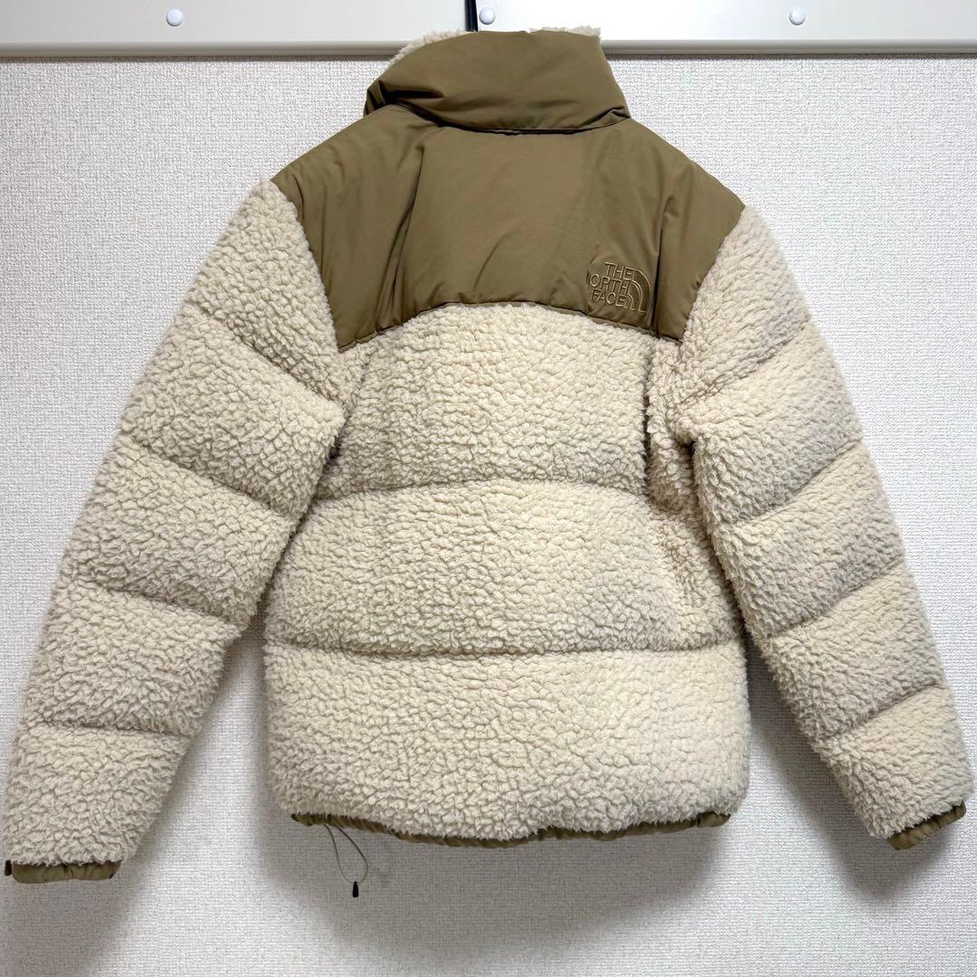 the north face ボア ベージュ ヌプシ ダウン メンズxs