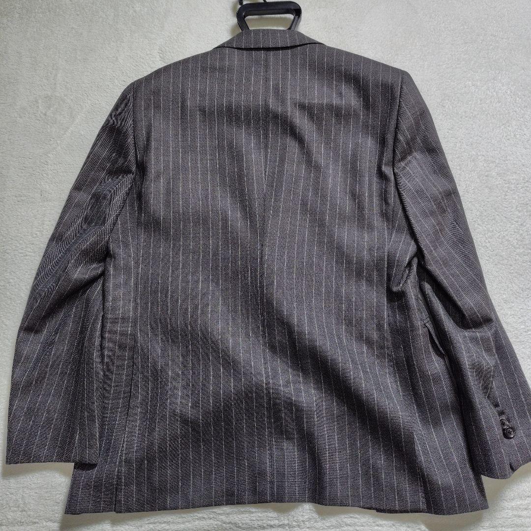 新品　現行　ヒルトン　セットアップ　スーツ　ストライプ　ワンポイント　シルク　L